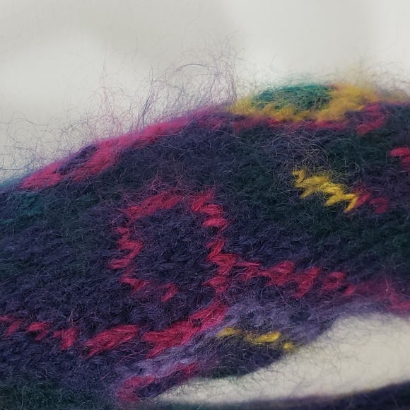 PREMIER COLLECTION PETITES PAISLEY MOHAIR BLEND LONG SLEEVE SWEATER WOMEN'S XS - Picture 8 of 10